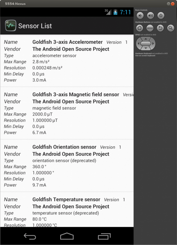 List of the sensors in an Android device – Luca Zanini