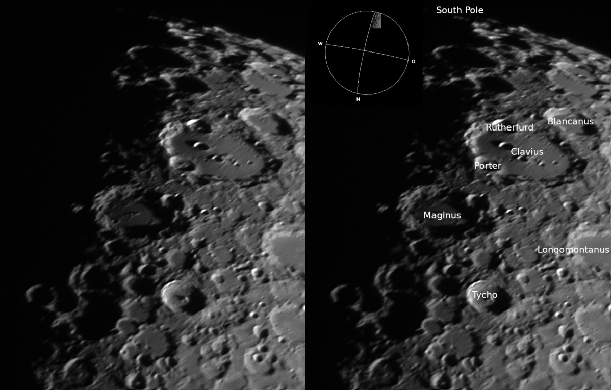 The south pole of the Moon