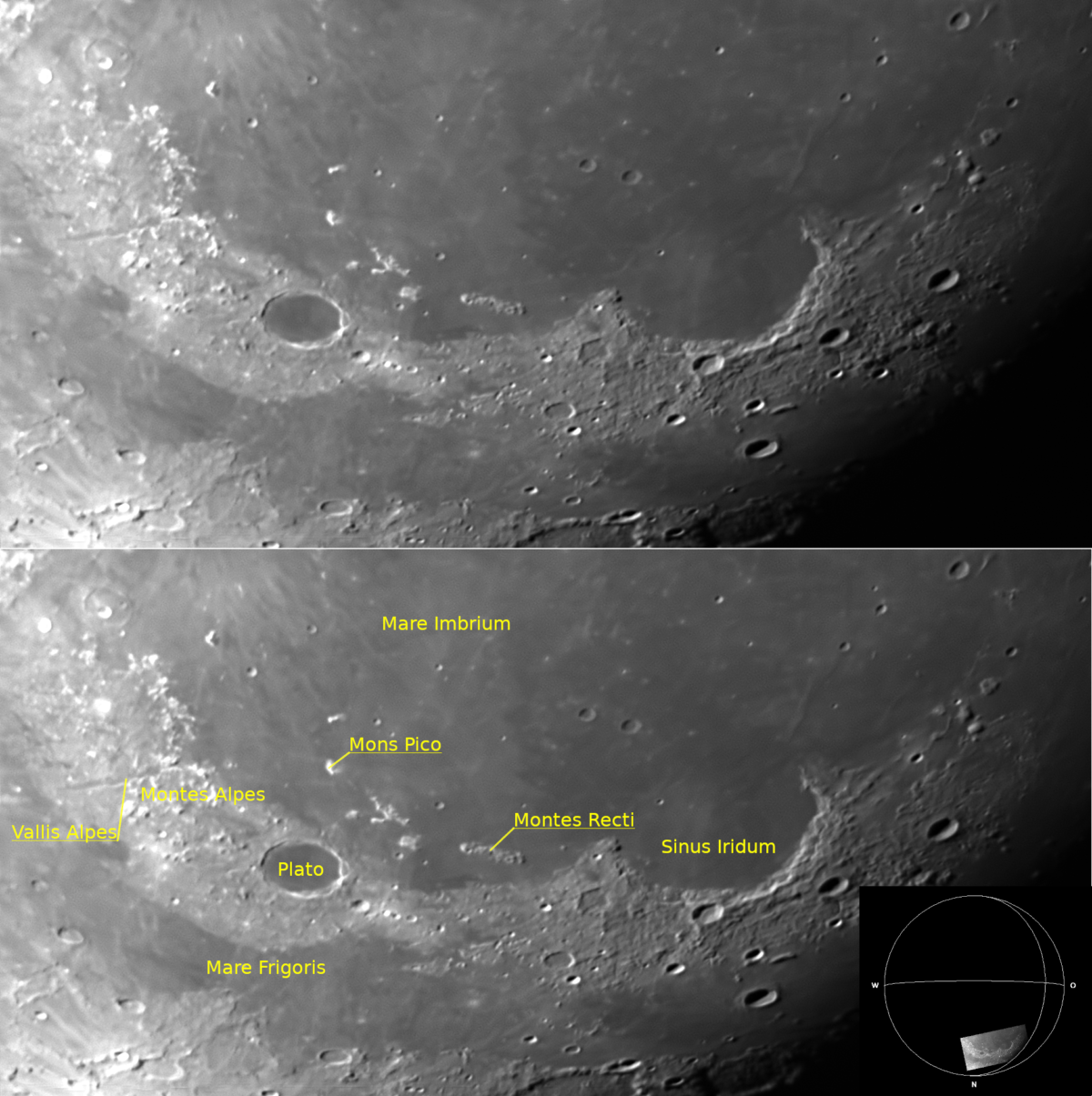 The Moon: Plato and Copernucus craters